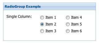 Ext.form.RadioGroup component