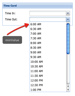 Ext.form.Time component