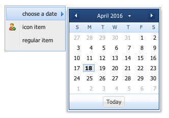 Ext.menu.DatePicker component